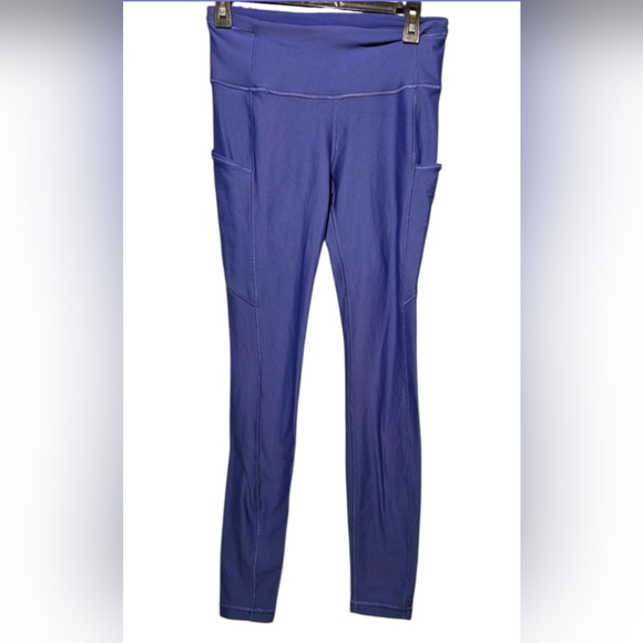 lululemon athletica Pants - Lululemon Fleece EUC Size 8 Athletica Blue Leggings 26 Inseam - So Nice!